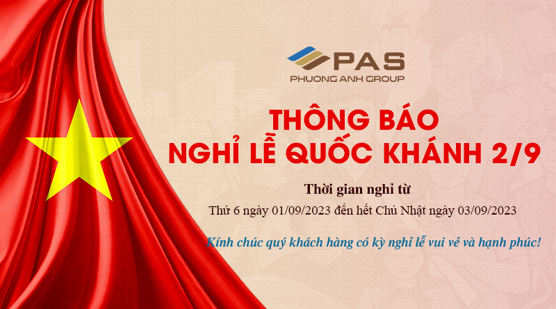 Thông báo lịch nghỉ lễ Quốc Khánh 02/09/2023